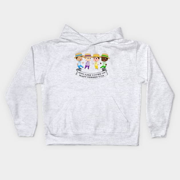 Sing like your on Main Street USA Kids Hoodie by Marvellous Art